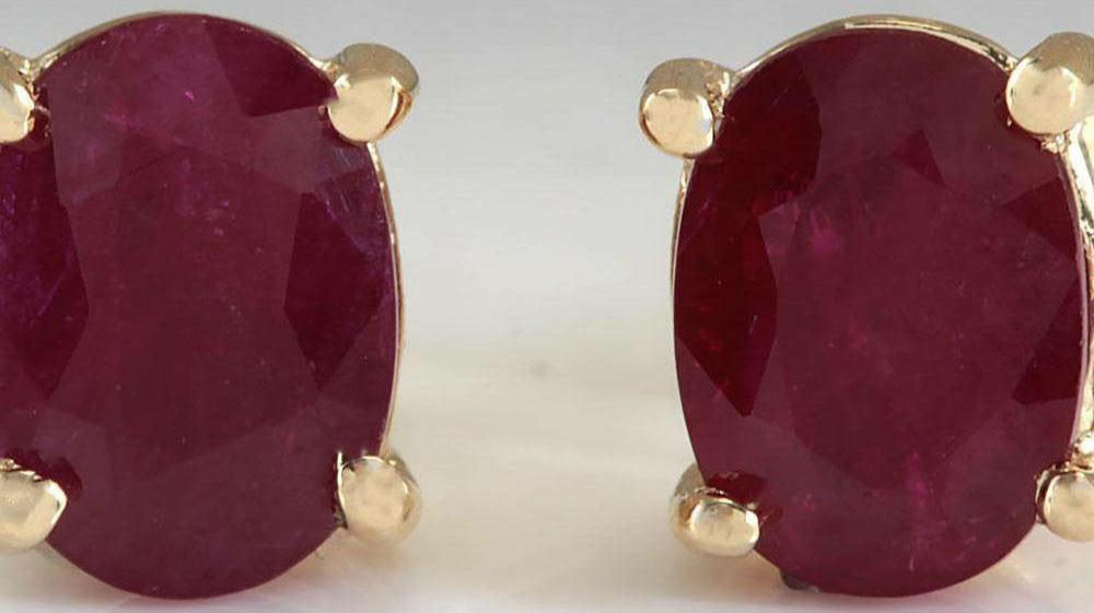 1.80 CTW Natural Red Ruby Earrings