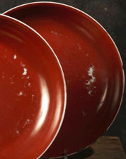 Red Porcelain Plates