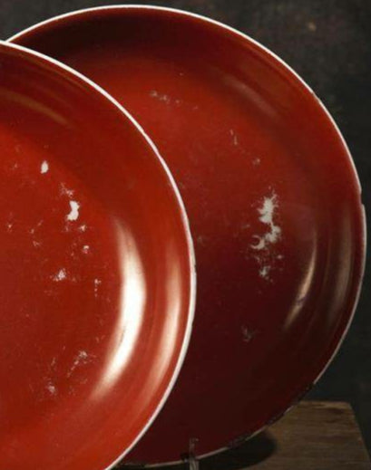 Red Porcelain Plates