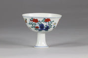 Chinese Doucai Cup on Stand, Yuan Dynasty