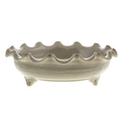 Three-Legged Fan-Shaped Dragon-Patterned Dish