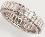 Diamond and Fourteen Karat White Gold Band Ring