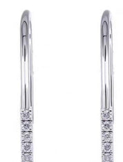 Diamond and Eighteen Karat White Gold Pendant Earrings