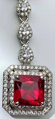 Ruby and Diamond Dangle Earrings