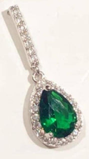 Emerald and Diamond Dangle Earrings