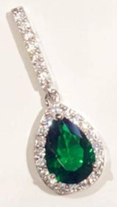 Emerald and Diamond Dangle Earrings