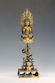 Flame Mandorla Buddha Statue