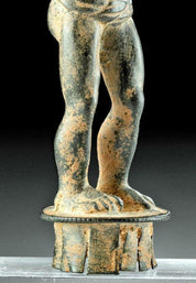 Hellenistic Greek Leaded Bronze Standing Satyr