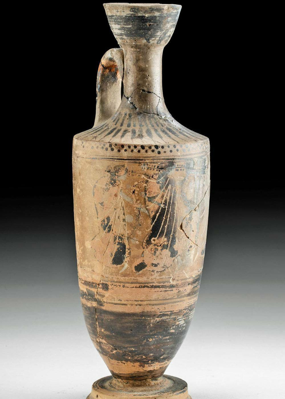 Time Capsule from Ancient Greece! Black-Figure Lekythos - Athens, Early 5th Century