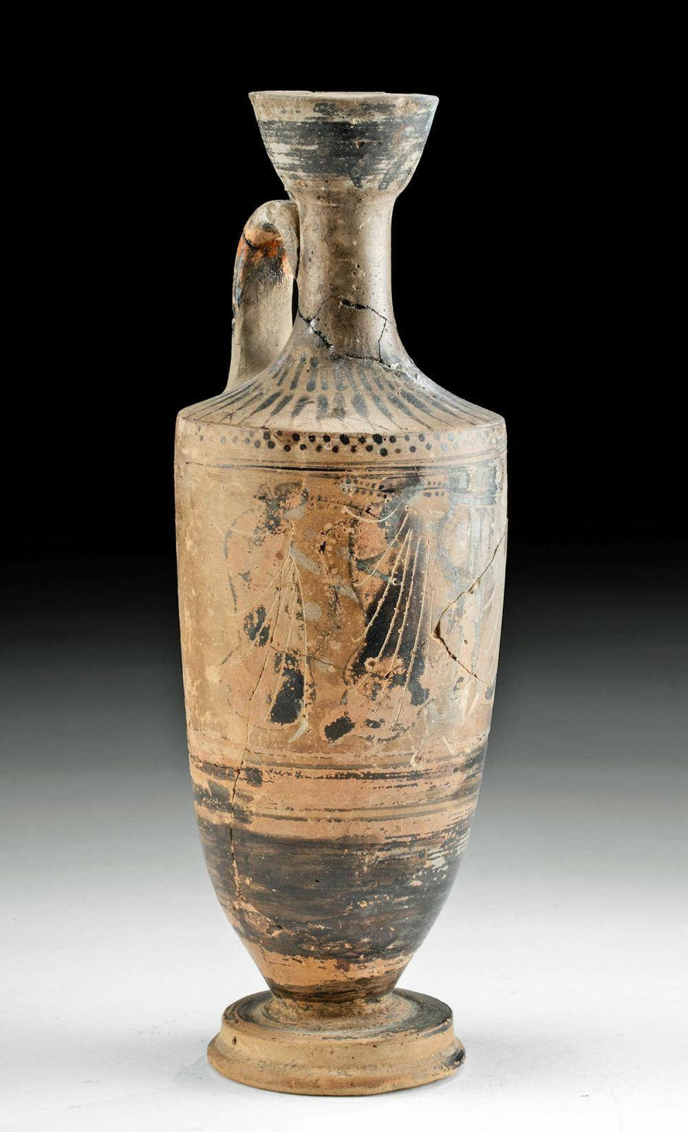 Time Capsule from Ancient Greece! Black-Figure Lekythos - Athens, Early 5th Century