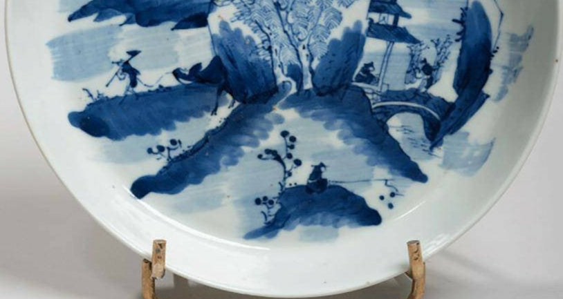 19th Century Vietnamese Hue Cyan Porcelain Bowls