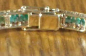 14K Gold Emerald and Diamond Bracelet