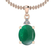 Certified 16.87 CTW Emerald and Diamond Victorian Pendant