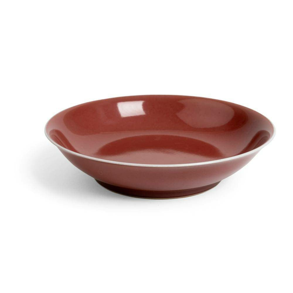 Red-Glazed Dish with Daoguang Mark