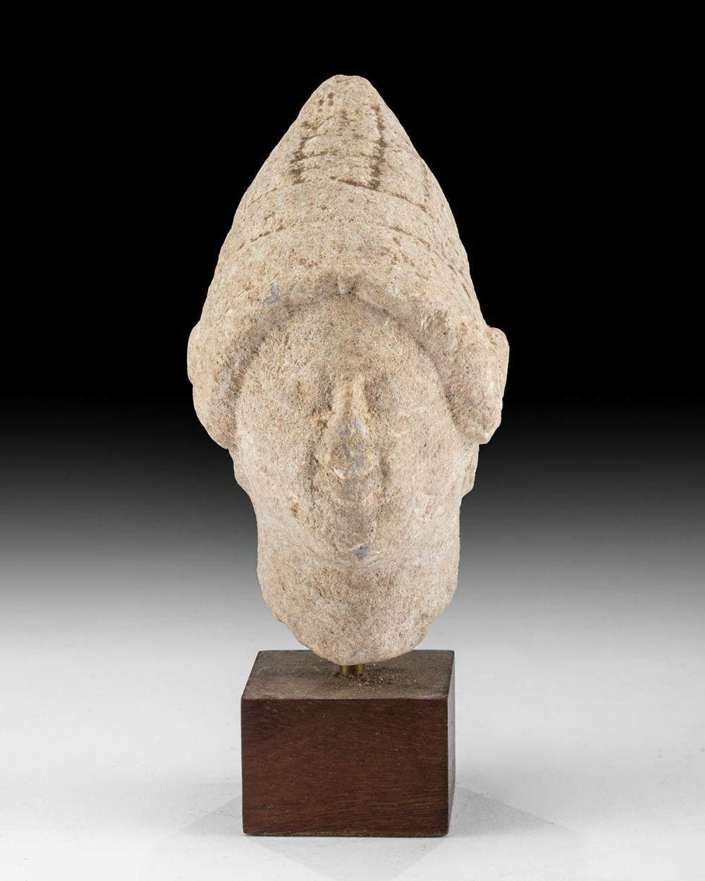 Ancient Cypriot Head Sculpture - 6th Century BCE