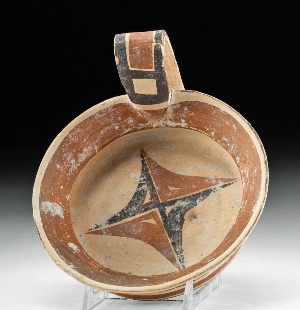 Multicolored Pottery Kyathos from Magna Graecia