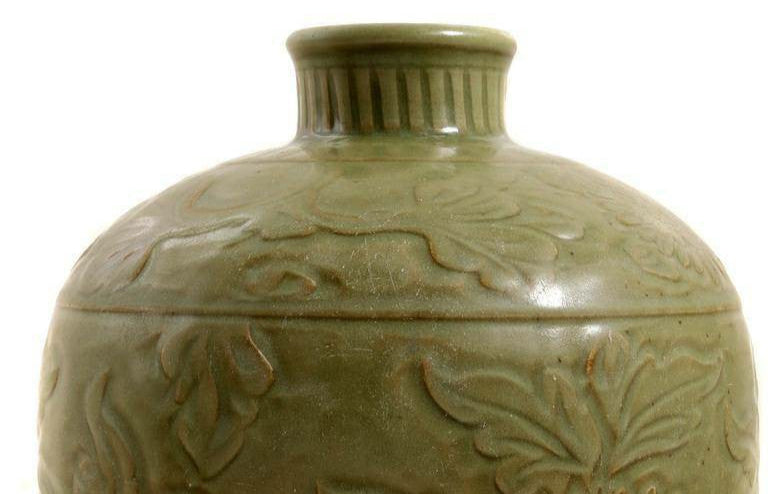 Large Chinese Seladon Glazed Porcelain Vase