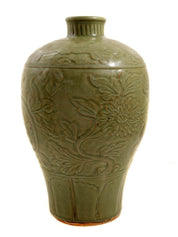 Large Chinese Seladon Glazed Porcelain Vase