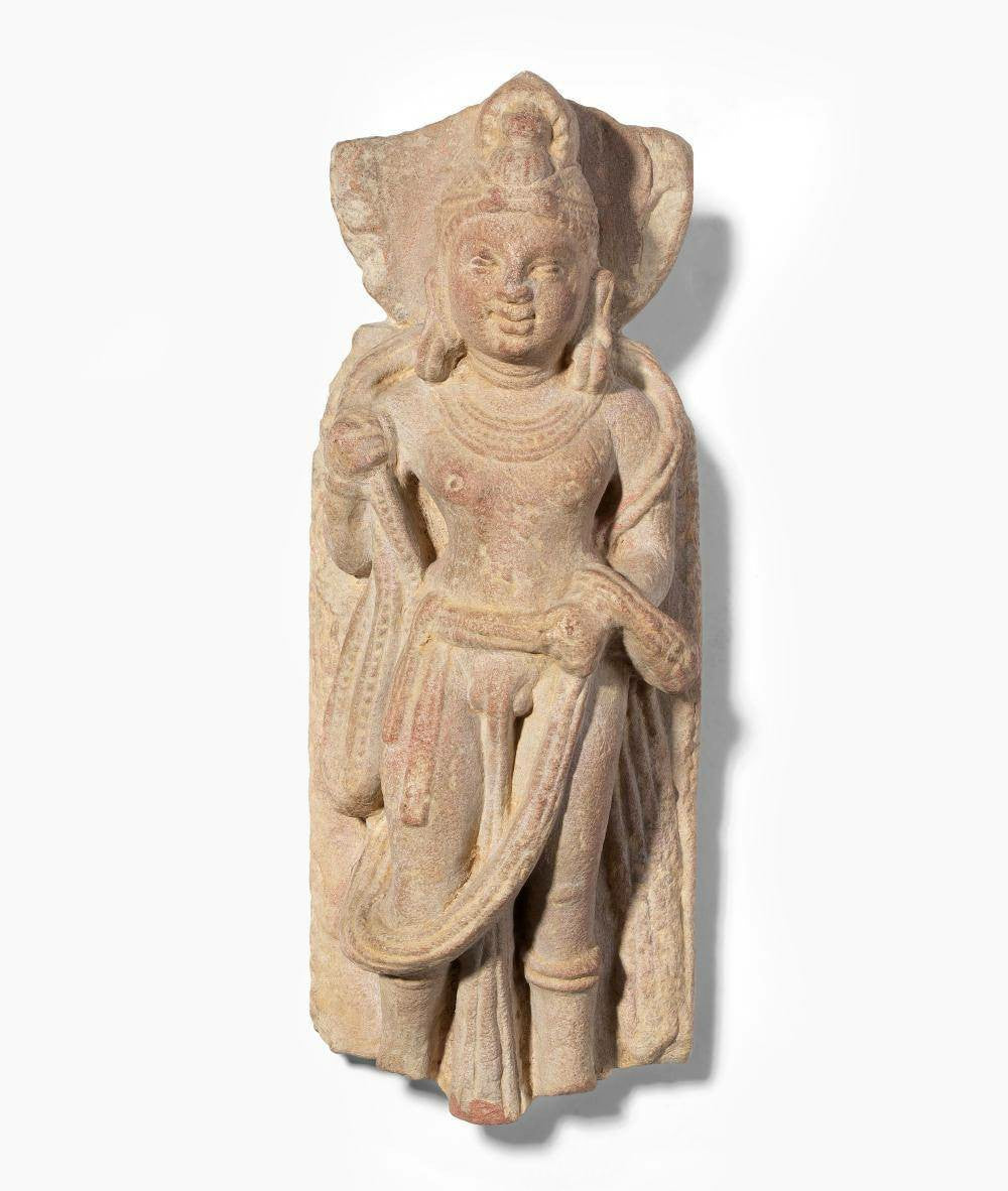 Dinggandara Statue - Still Red Sand Standing Bodi Satwa