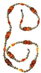 Set of Four Amber Running-Bead Necklaces