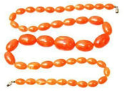 Set of Four Amber Running-Bead Necklaces