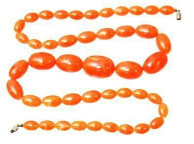 Set of Four Amber Running-Bead Necklaces