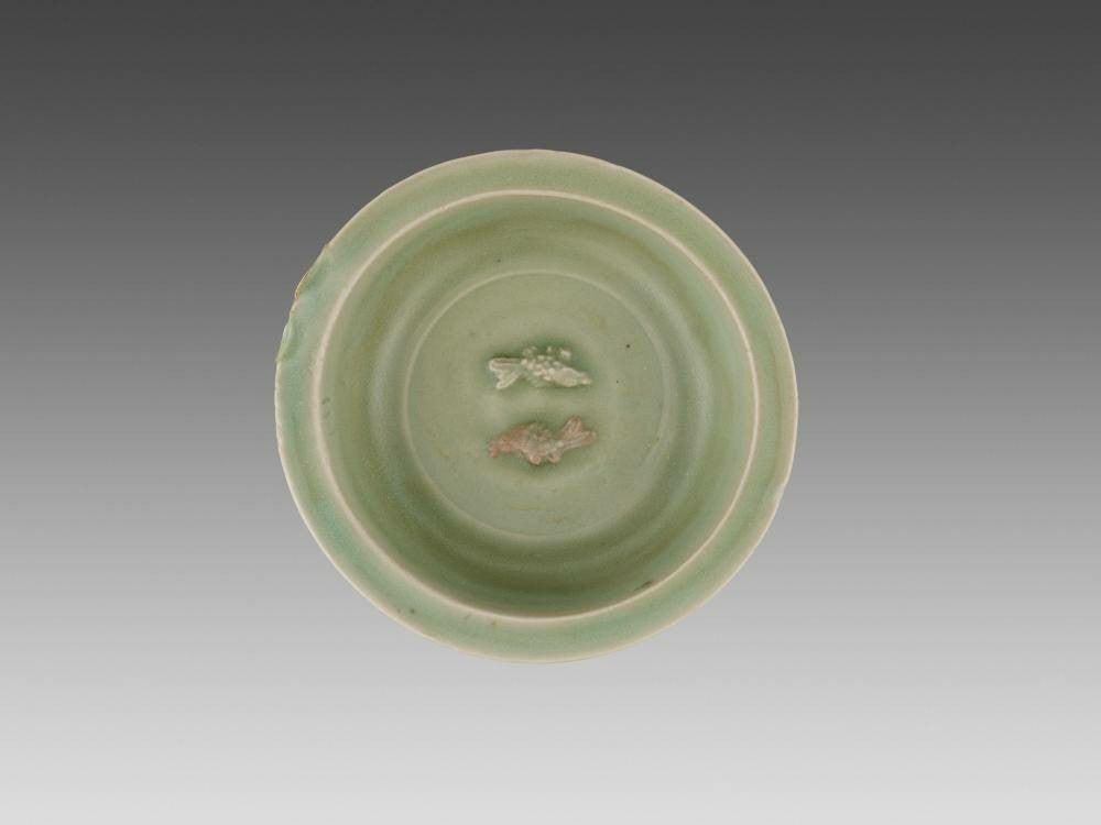 Rare Antique Longquan Celadon 'Double Fish' Dish - Southern Song to Yuan Dynasty