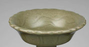 Longquan Celadon "Bamboo" Barb Handle Cup, Yuan to Early Ming