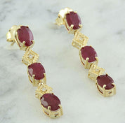 2.65 CTW Ruby and Diamond 14K Gold Earrings