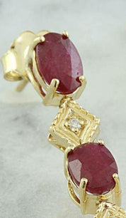 2.65 CTW Ruby and Diamond 14K Gold Earrings