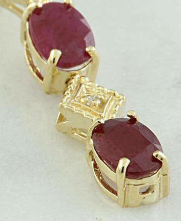 2.65 CTW Ruby and Diamond 14K Gold Earrings