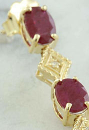 2.65 CTW Ruby and Diamond 14K Gold Earrings