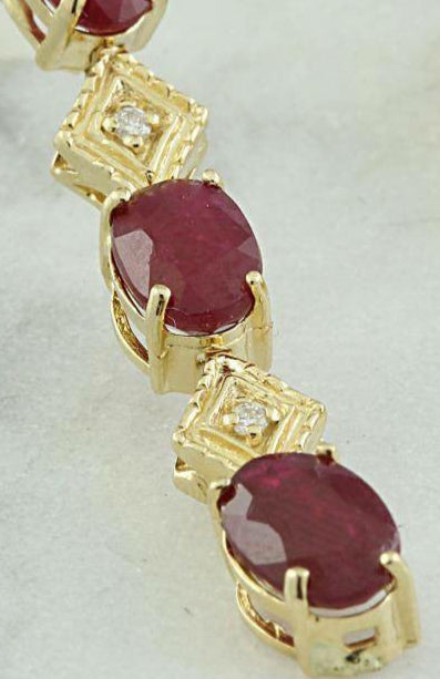 2.65 CTW Ruby and Diamond 14K Gold Earrings