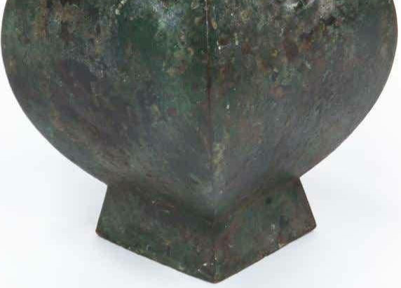 Chinese Bronze Square Hu Vase