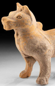 Han Dynasty Terracotta Guardian Dog Sculpture