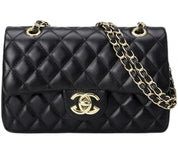 CHANEL Quilted Black Leather Tote