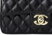 CHANEL Quilted Black Leather Tote