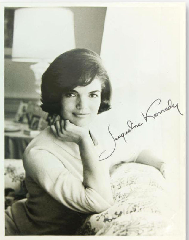 Jacqueline Kennedy Signed Black-and-White Photograph