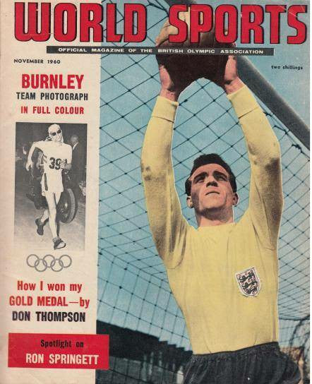 Burnley 1960 Autographed Football Memorabilia with World Sports Magazine