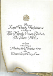 Royal Variety Show 1982 Multi-Signature Memorabilia