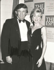 Rare 1993 Donald Trump Signed 10x8 Photo with Tom Wargacki and Marla Maples