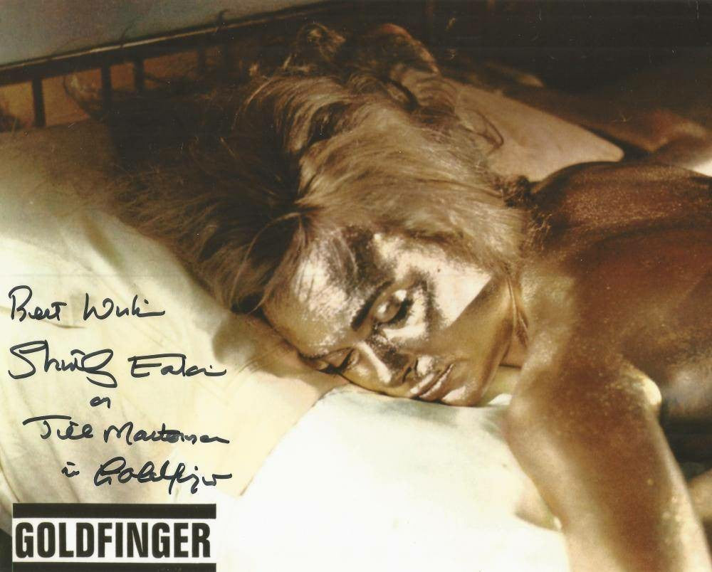 Shirley Eaton Goldfinger Collection - 4 Signed 10x8 Color Photos as Jill Masters