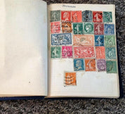 Vintage Stamp Collection in Hardcover Miniature Album