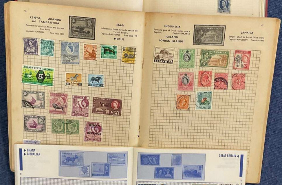 GB & Worldwide Stamps Collection in Three Albums