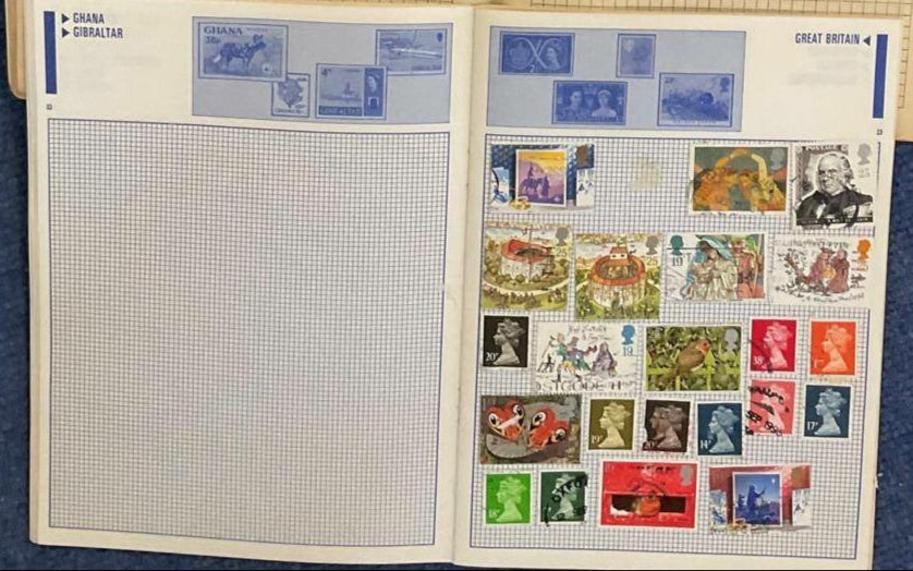 GB & Worldwide Stamps Collection in Three Albums