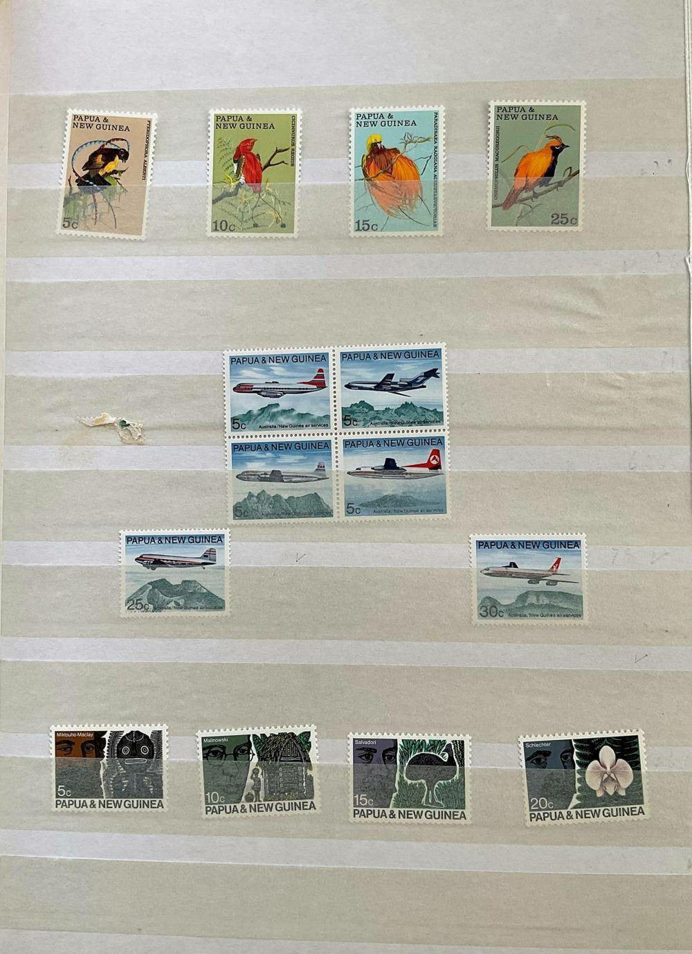 Papua and New Guinea Mint Stamps in Lighthouse/Leuchtturm Hingeless Stamp Album