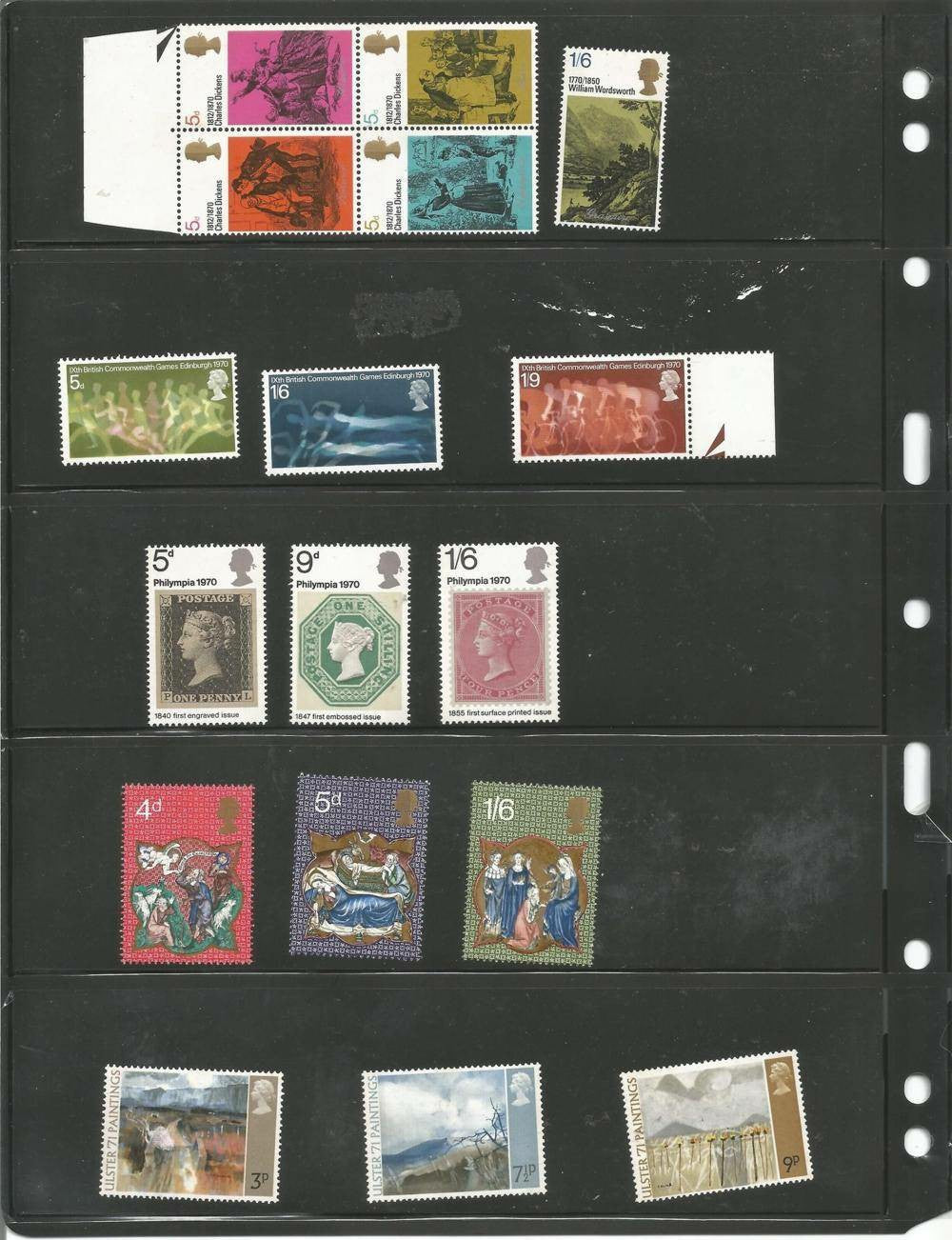 GB Mint Stamps - Complete Collection of Commemorative Stamps (1967–1974)