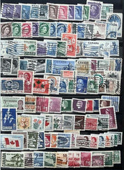 Canada Used Stamps on Hardcover Album Pages