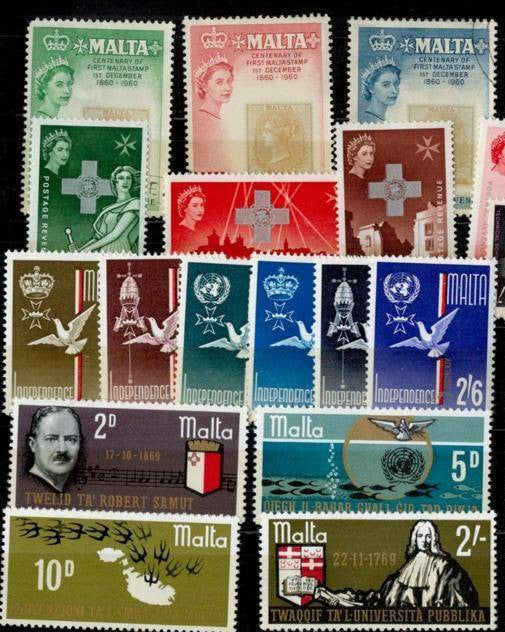 Mixed Maltese Stamps - Mint and Second-Hand Collection