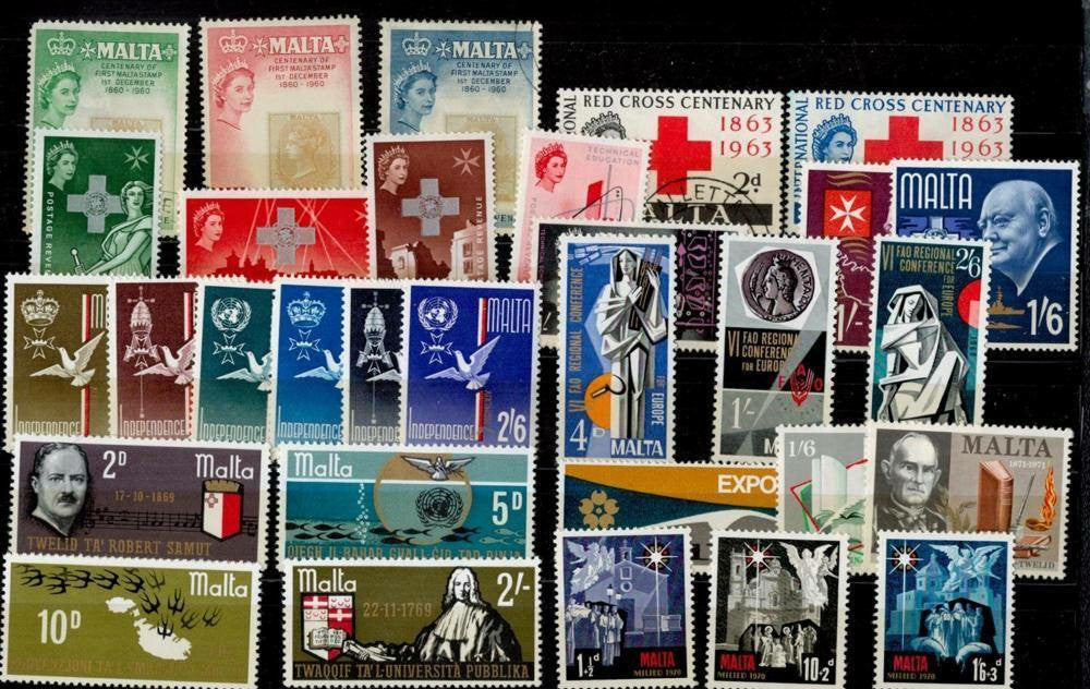 Mixed Maltese Stamps - Mint and Second-Hand Collection